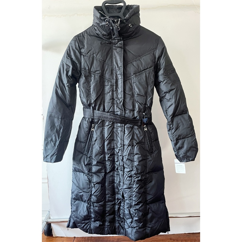 Marc New York Black Long Down Jacket Small NWT